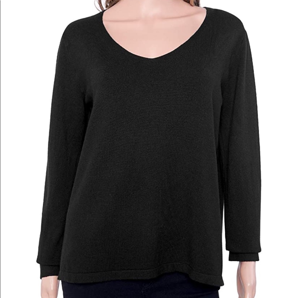 V Neck Knit Casual Sweater